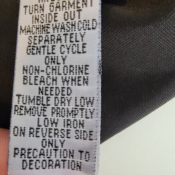 Vintage 90s Bob Mackie Top Wearable Art Embellished Peacock Black Artsy 3X - Picture 10 of 11